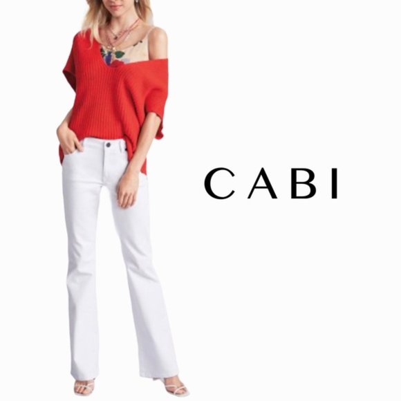 CAbi jeans | White Trouser 5880 Long - Picture 1 of 6